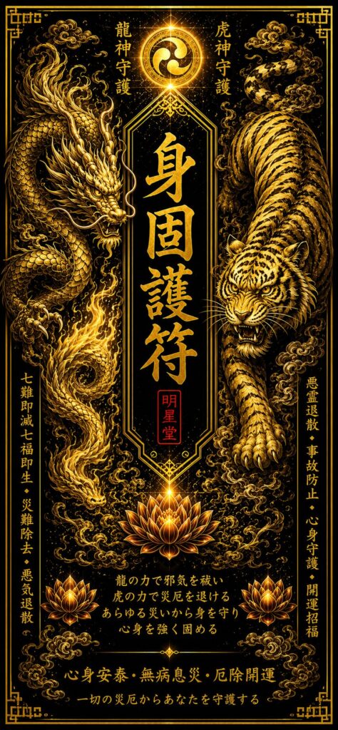 龍虎身固め護符